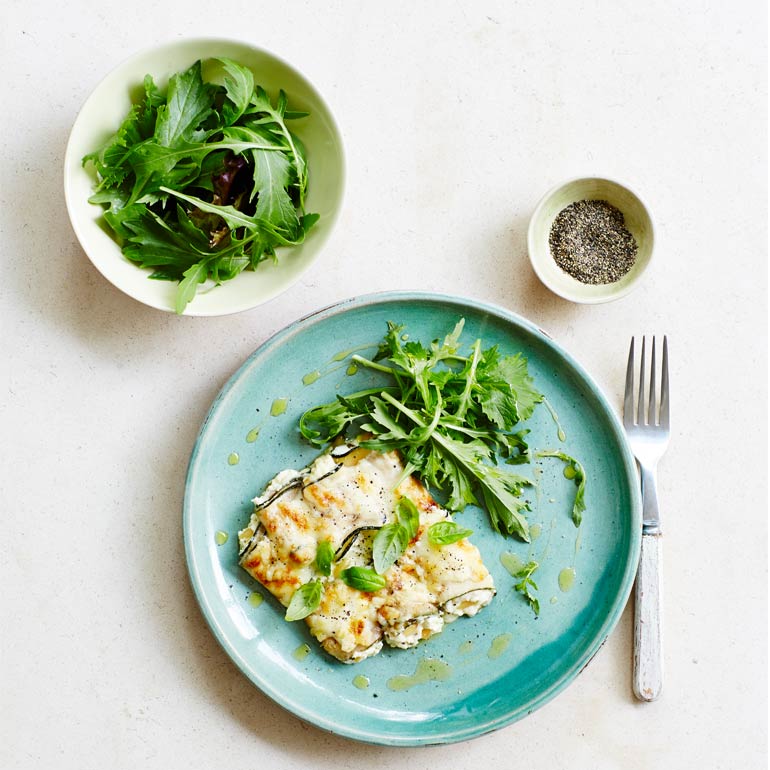 Courgette cannelloni met geitenkaas 