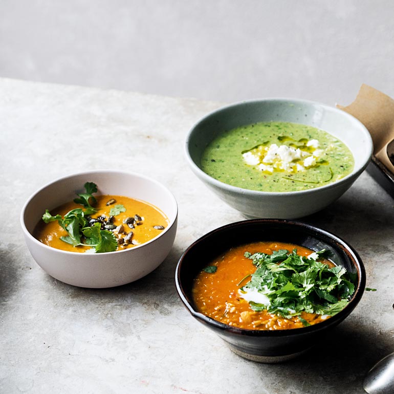 Courgettesoep met basilicum