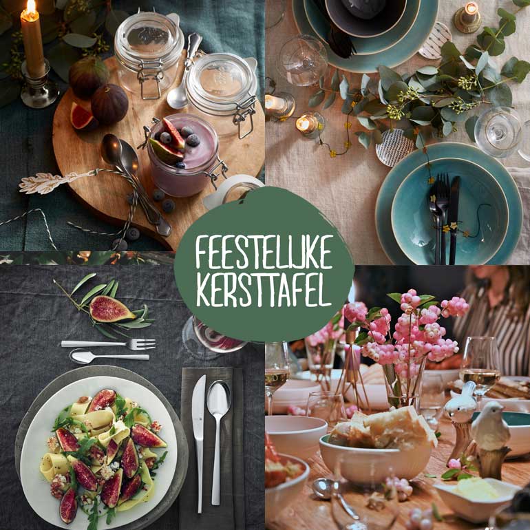 Een feestelijk gedekte kersttafel maak je zo!