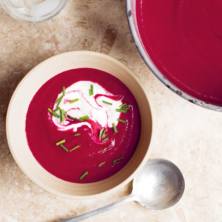 Geroosterde bietensoep
