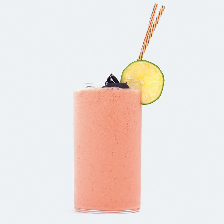 Hibiscus-limoen granita