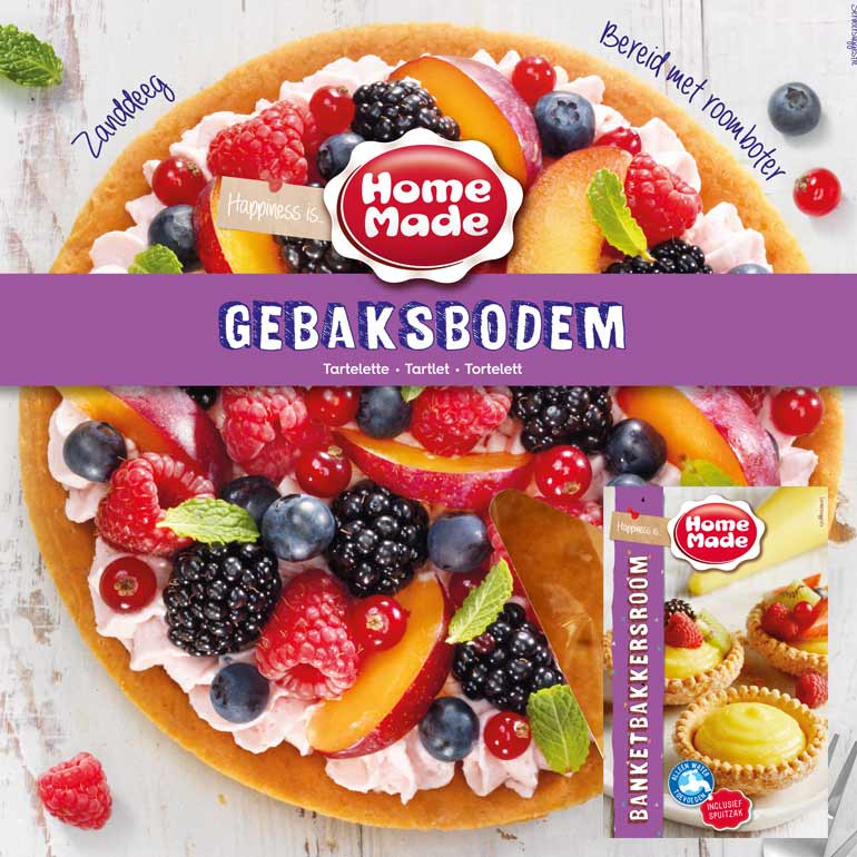 Home made gebaksbodem en banketbakkersroom