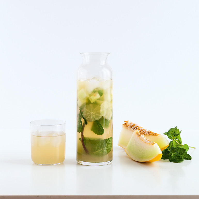 Ice tea met meloen & munt