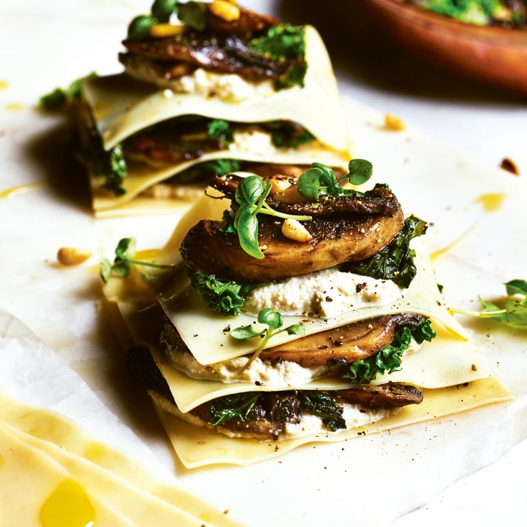 Open lasagne met cashewricotta