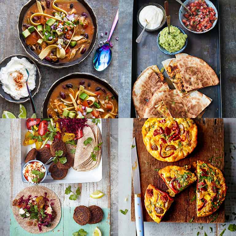 12x tortilla, wrap & taco-recepten