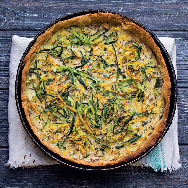 Quiche met courgette en ricotta 