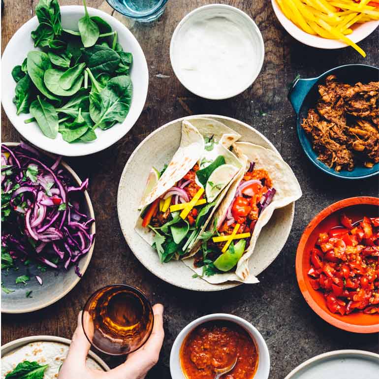 Taco’s met chipotle en jackfruit