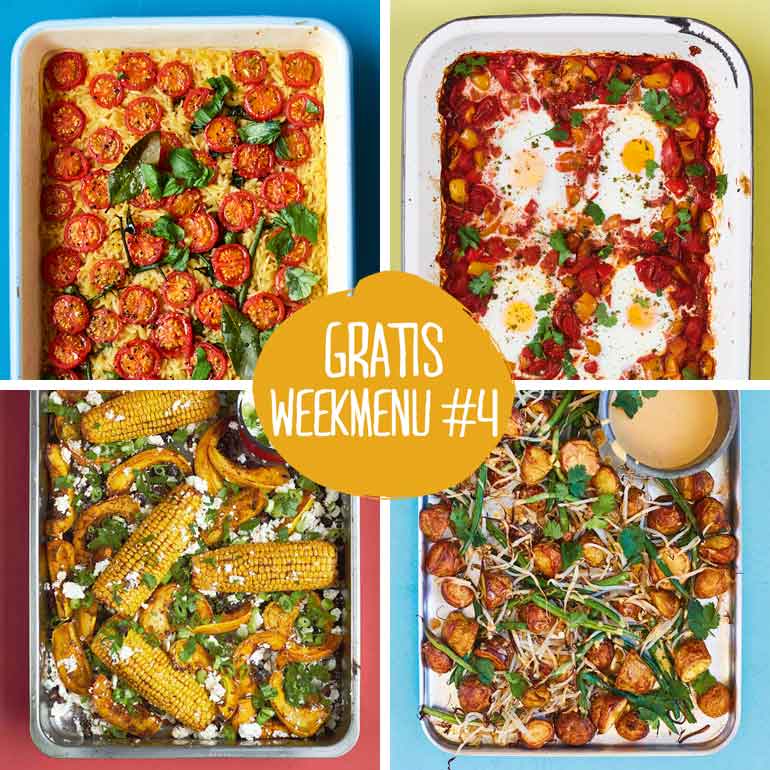 Gratis weekmenu ‘De groene bakplaat’