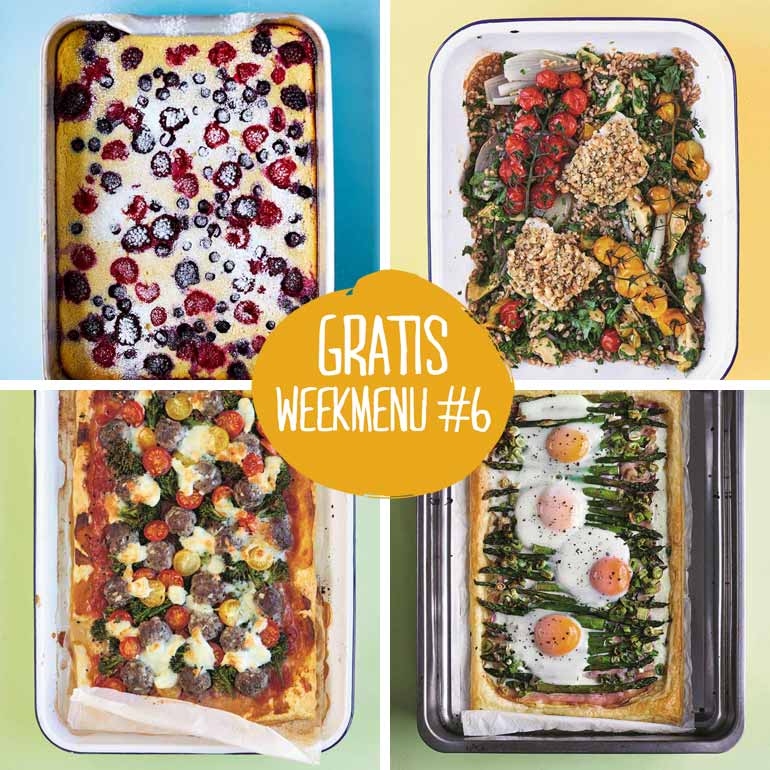 Gratis weekmenu ‘De snelle bakplaat’