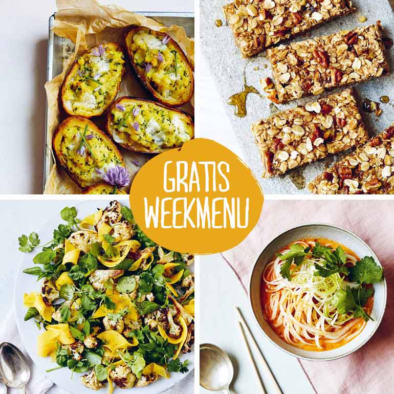 Gratis weekmenu 5 ingrediënten vegan