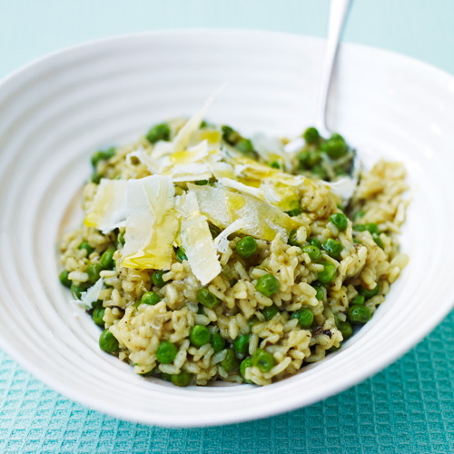 Doperwten-muntrisotto